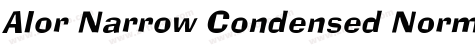 Alor Narrow Condensed Normal字体转换